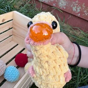 SOFT duck stress pet toy
